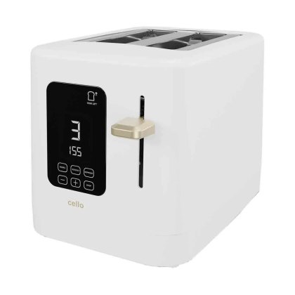 Cello White 2 Slice Digital Toaster