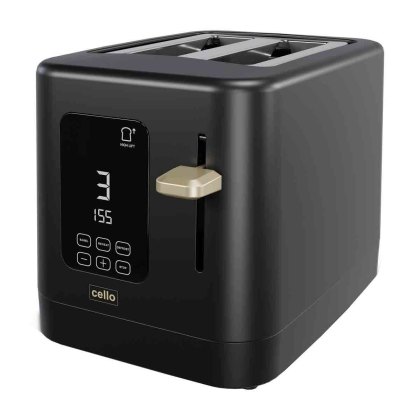 Cello Black 2 Slice Digital Toaster