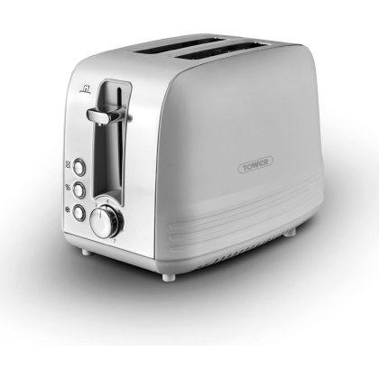 Tower Ash 2 Slice Toaster Grey Tower Ash 2 Slice Toaster Grey
