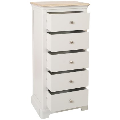 Broadway 5 Drawer Tallboy in Grey Mist
