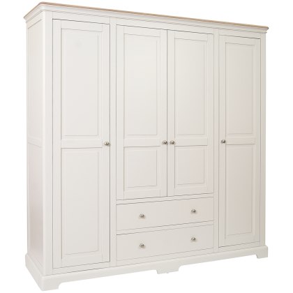 Broadway Quadrouple Wardrobe in Grey Mist Broadway Quadrouple Wardrobe in Grey Mist