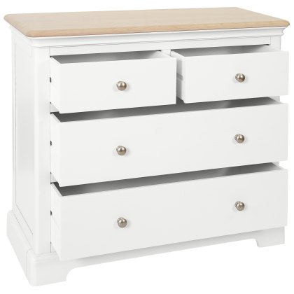 Broadway 2 Over 2 Drawer Chest in White