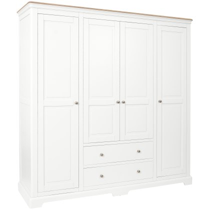Broadway Quadrouple Wardrobe in White Broadway Quadrouple Wardrobe in White