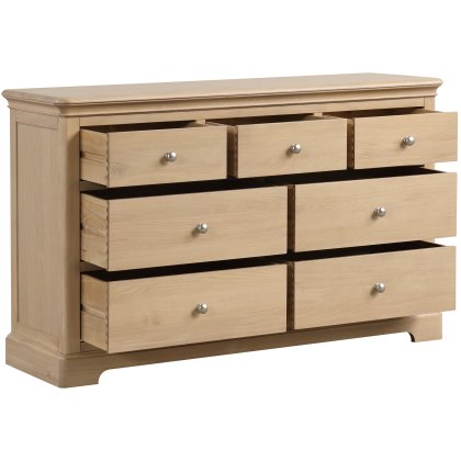 Broadway 3 Over 4 Drawer Chest in Oak