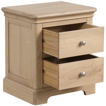 Broadway 2 Drawer Bedside Table in Oak