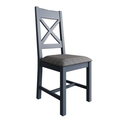 Heritage Editions Blue Small Round Dining Table and 4 Wooden Chairs