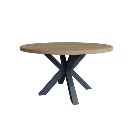 Heritage Editions Blue Small Round Dining Table and 4 Upholstered Chairs