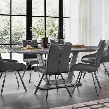 Stockholm 1.6m Extending Dining Table and 6 Chairs