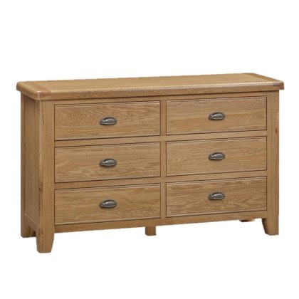 Manor Oak 6 Drawer Chest