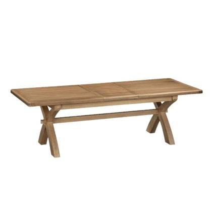 Manor Oak 2m Extending Crossed Leg Dining Table