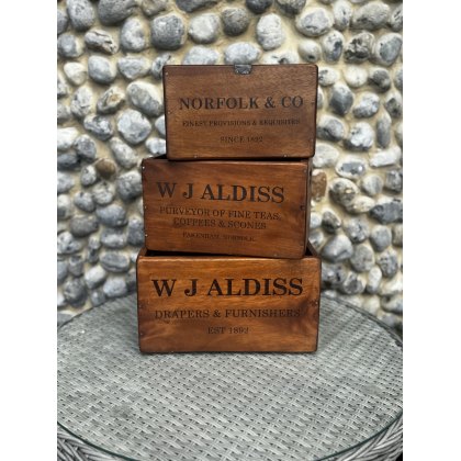 Norfolk & Co Large Vintage Aldiss Storage Crate