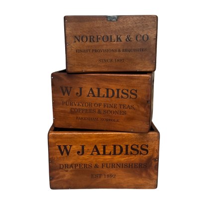 Norfolk & Co Small Vintage Aldiss Storage Crate