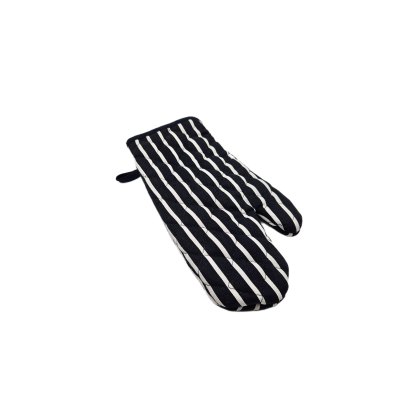 Butchers Stripe Navy Single Oven Glove