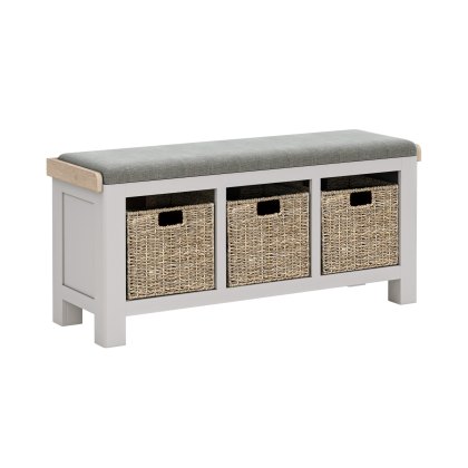 Thornham Storage Bench with Grey Cushion Thornham Storage Bench with Grey Cushion