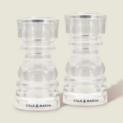 Cole & Mason London Acrylic Salt & Pepper Shaker Set Cole & Mason London Acrylic Salt & Pepper Shaker Set