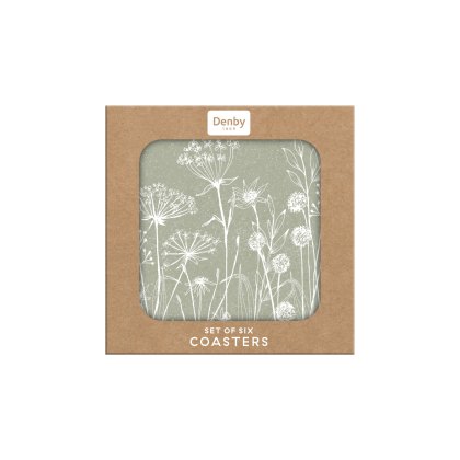 Denby Wild Flowers Set of 6 Coasters Denby Wild Flowers Set of 6 Coasters