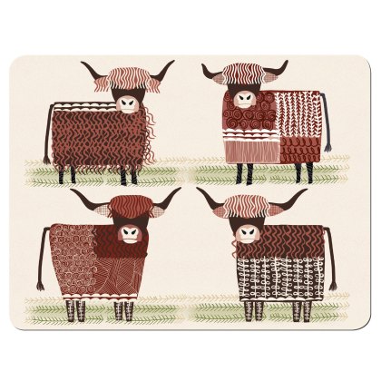 Denby Highland Cow Set of 6 Placemats