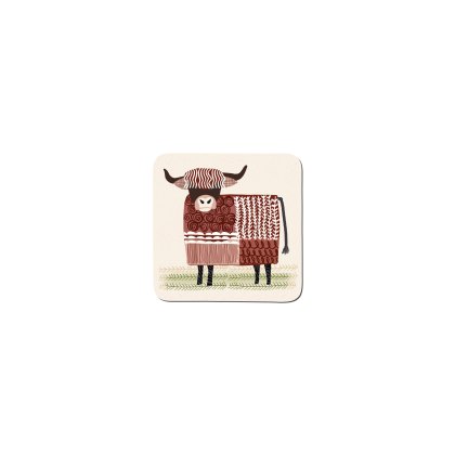 Denby Highland Cow Set of 6 Coasters