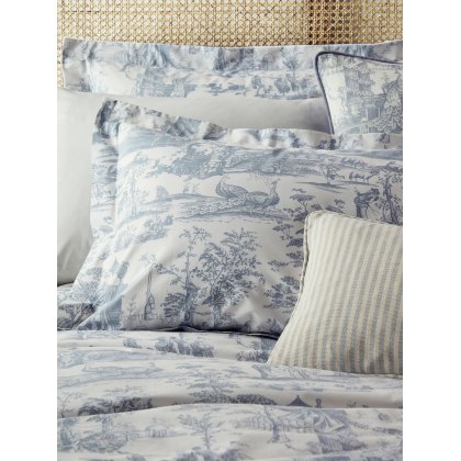 Laura Ashley Braysmith Toile Blue Duvet Cover Set