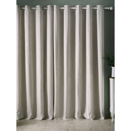 Laura Ashley Cornish Stripe Natural Curtains