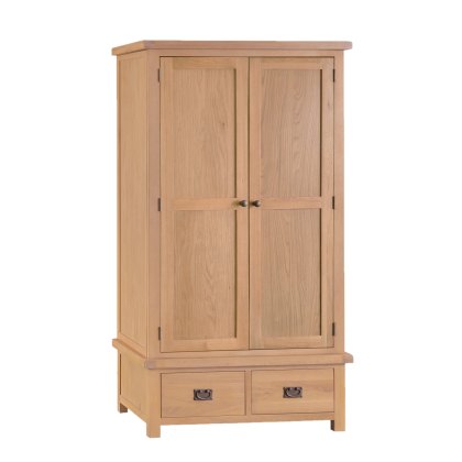 Norfolk Oak Large 2 Door Wardrobe