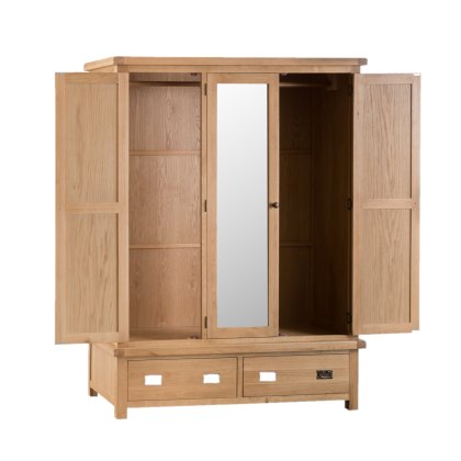 Norfolk Oak 3 Door Wardrobe