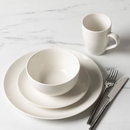 Carnaby Islington 16 Piece White Porcelain Dinner Set