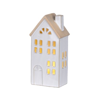 Kaemingk Tall LED Porcelain House Kaemingk Tall LED Porcelain House