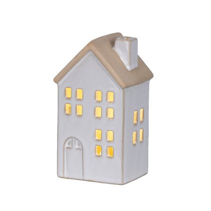 Kaemingk Small LED Porcelain House Kaemingk Small LED Porcelain House