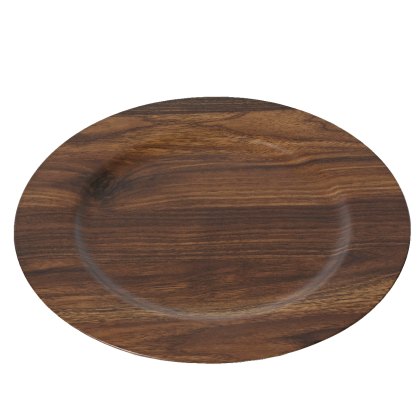 Kaemingk Wood Look Deco Plate