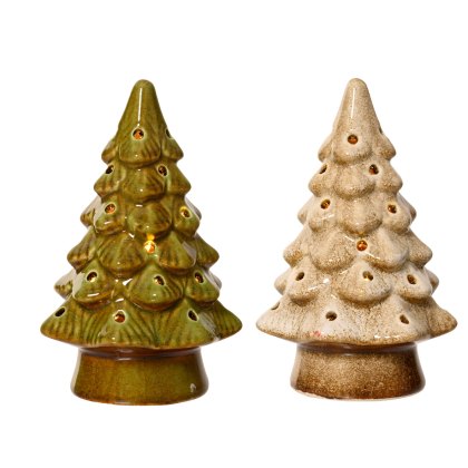 Kaemingk LED Stoneware Tree Ornament Kaemingk LED Stoneware Tree Ornament