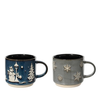 Kaemingk Christmas Reactive Stoneware Mug