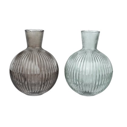 Kaemingk Round Textured Glass Vase