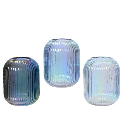 Kaemingk Small Lustre Glass Vase Kaemingk Small Lustre Glass Vase