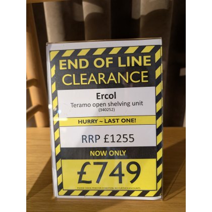 Ercol Teramo Open Shelving Unit - EX DISPLAY