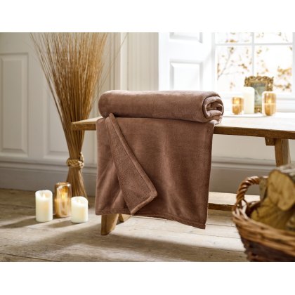 Deyongs Snuggle Touch Throw Umber