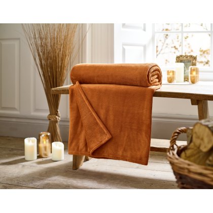 Deyongs Snuggle Touch Throw Rust