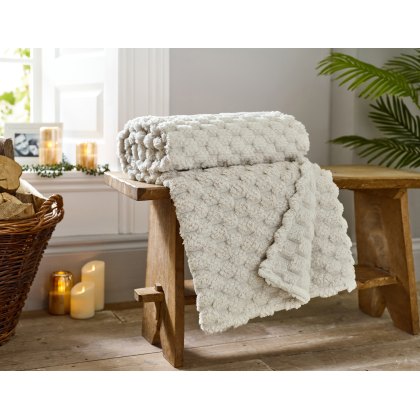 Deyongs Featherstone Fleece Throw Steel Grey