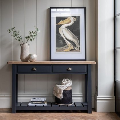 Gallery Direct Eton 2 Drawer Console Table in Meteor Gallery Direct Eton 2 Drawer Console Table in Meteor