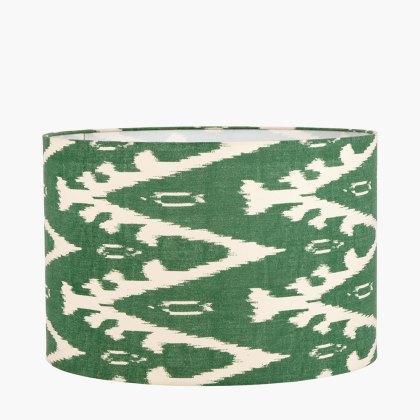 Pacific Lars 35cm Racing Green Ikat Cylinder Lampshade Pacific Lars 35cm Racing Green Ikat Cylinder Lampshade