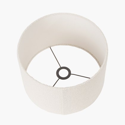 Pacific Rouen 30cm White Boucle Cylinder Lampshade