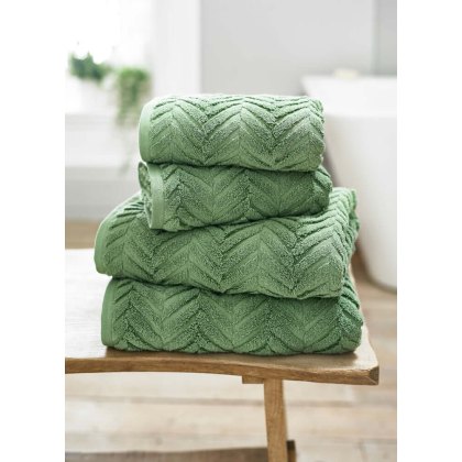 The Lyndon Company Catalonia Green Towels