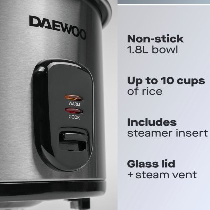 Daewoo Rice Cooker with Steamer Basket