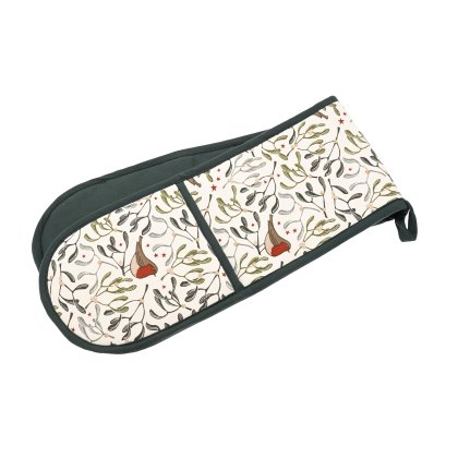 Waltons Robin & Mistletoe Double Oven Glove