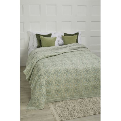 Waltons Agatha Bedspread Olive