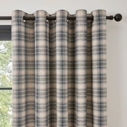 Curtina Grey Everett Eyelet Curtains