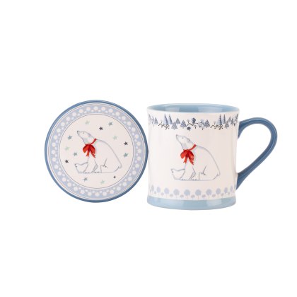 Cath Kidston Mug & Coaster Set Polar Bear Cath Kidston Mug & Coaster Set Polar Bear