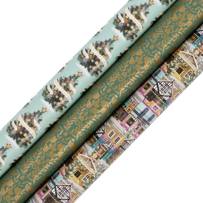 Glick Divine December Assorted 4M Roll Wrap Glick Divine December Assorted 4M Roll Wrap
