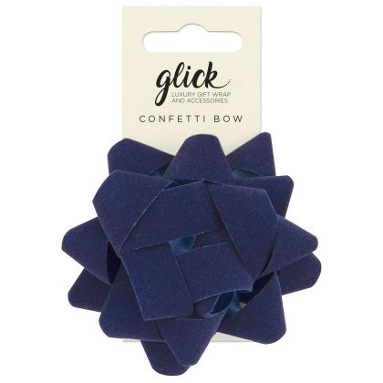 Glick Navy Velvet Confetti Bow