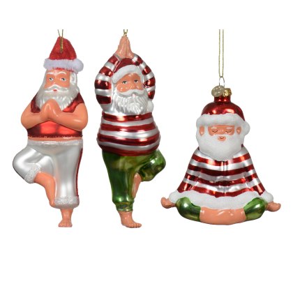 Kaemingk Santa Yoga Pose Tree Decoration Kaemingk Santa Yoga Pose Tree Decoration